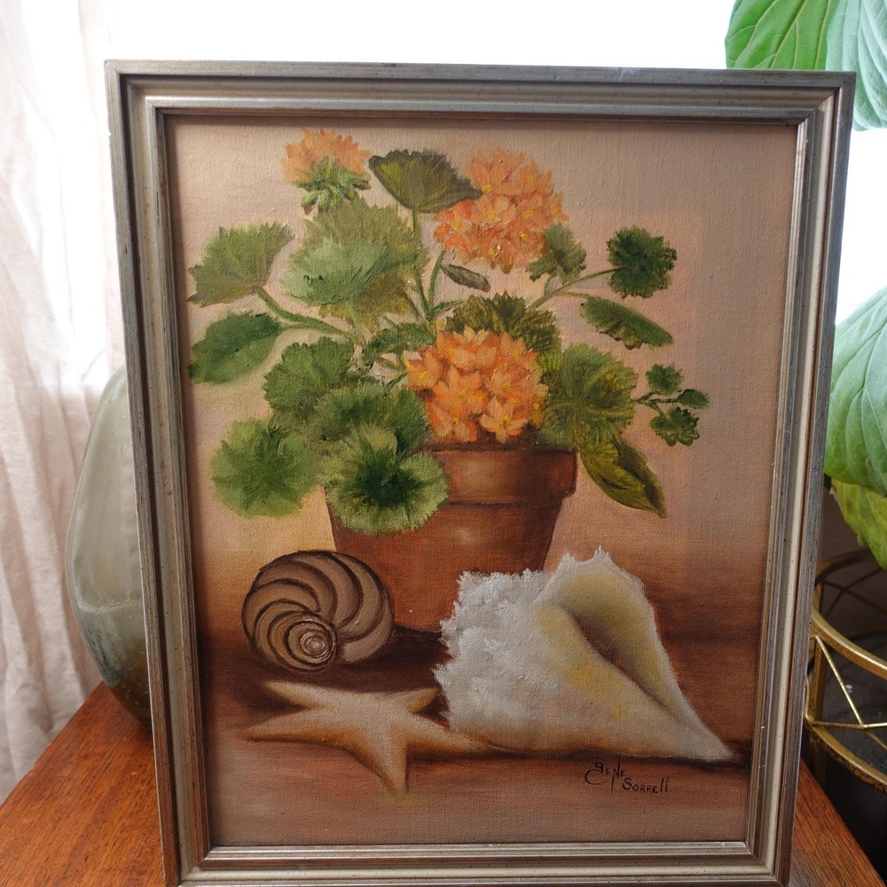 vintage oil painting on canvas by artist Gene Sorrell‎